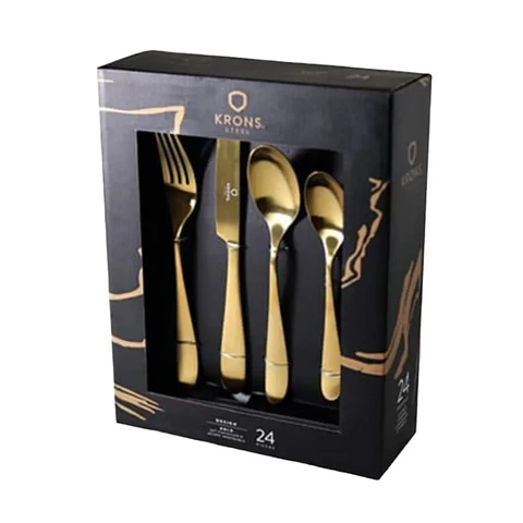 Set de Cubiertos Gold Krons.