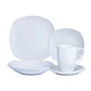 Juego Set De Vajilla 30pzas Porcelana Blanca Hallen Blanco  - Miniatura 1