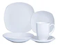 Juego Set De Vajilla 30pzas Porcelana Blanca Hallen Blanco L - Miniatura 1