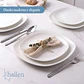 Juego Set De Vajilla 30pzas Porcelana Blanca Hallen Blanco L - Miniatura 3
