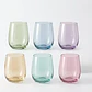 Set 6 Vasos De Vidrio Colores Toy 365ml Nadir Cristal Jugos - Miniatura 1