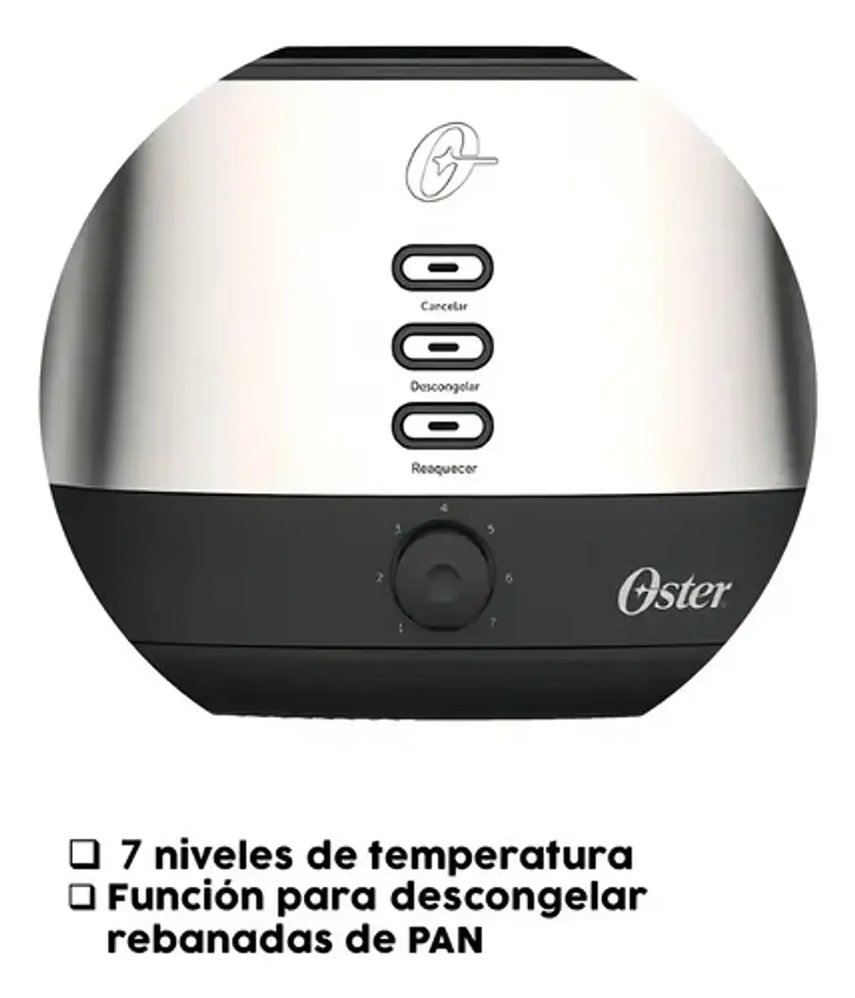 Tostadora Oster® 2 Rebanadas En Acero Inoxidable Tssttr500 Color Plateado 6