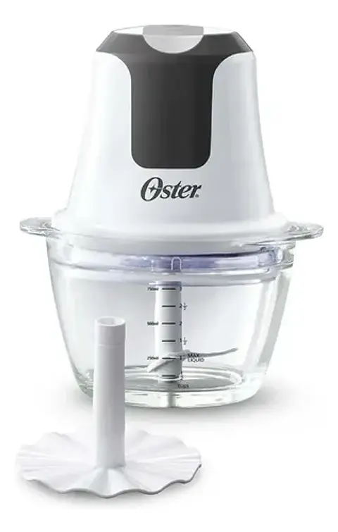 Mini Picadora Oster, 3 Tazas, Con Tazón De Vidrio Fpstfp3340 Blanco