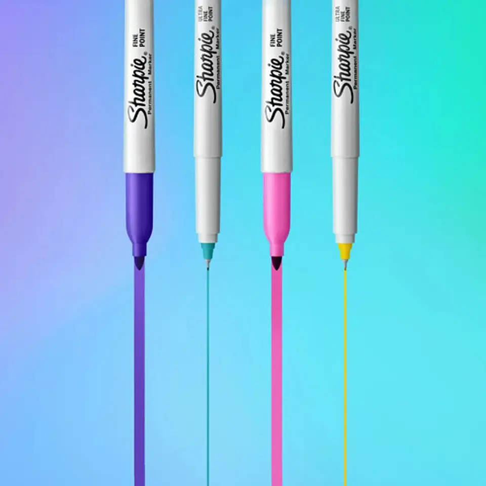 Set 24 Marcadores Permanentes Sharpie Glam Pop Colores 3