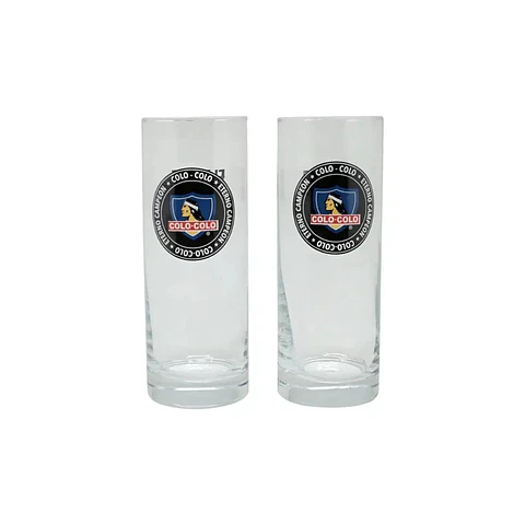 Set 2 Vasos  Colo-Colo.