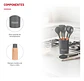 Set Utensilios De Cocina De Silicona 9pzas Th-mut09n - Miniatura 5