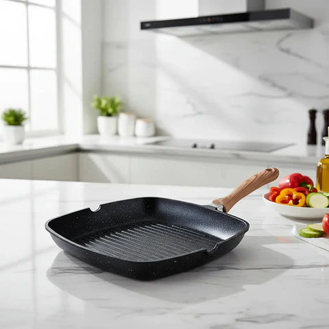 Sarten Grill Aluminio Fundido 28cm Th-ms28nm
