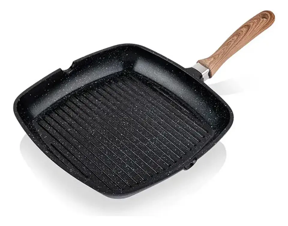 Sarten Grill Aluminio Fundido 28cm Th-ms28nm 2