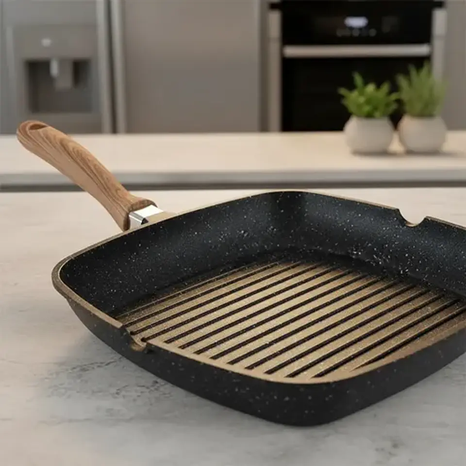 Sarten Grill Aluminio Fundido 28cm Th-ms28nm 4
