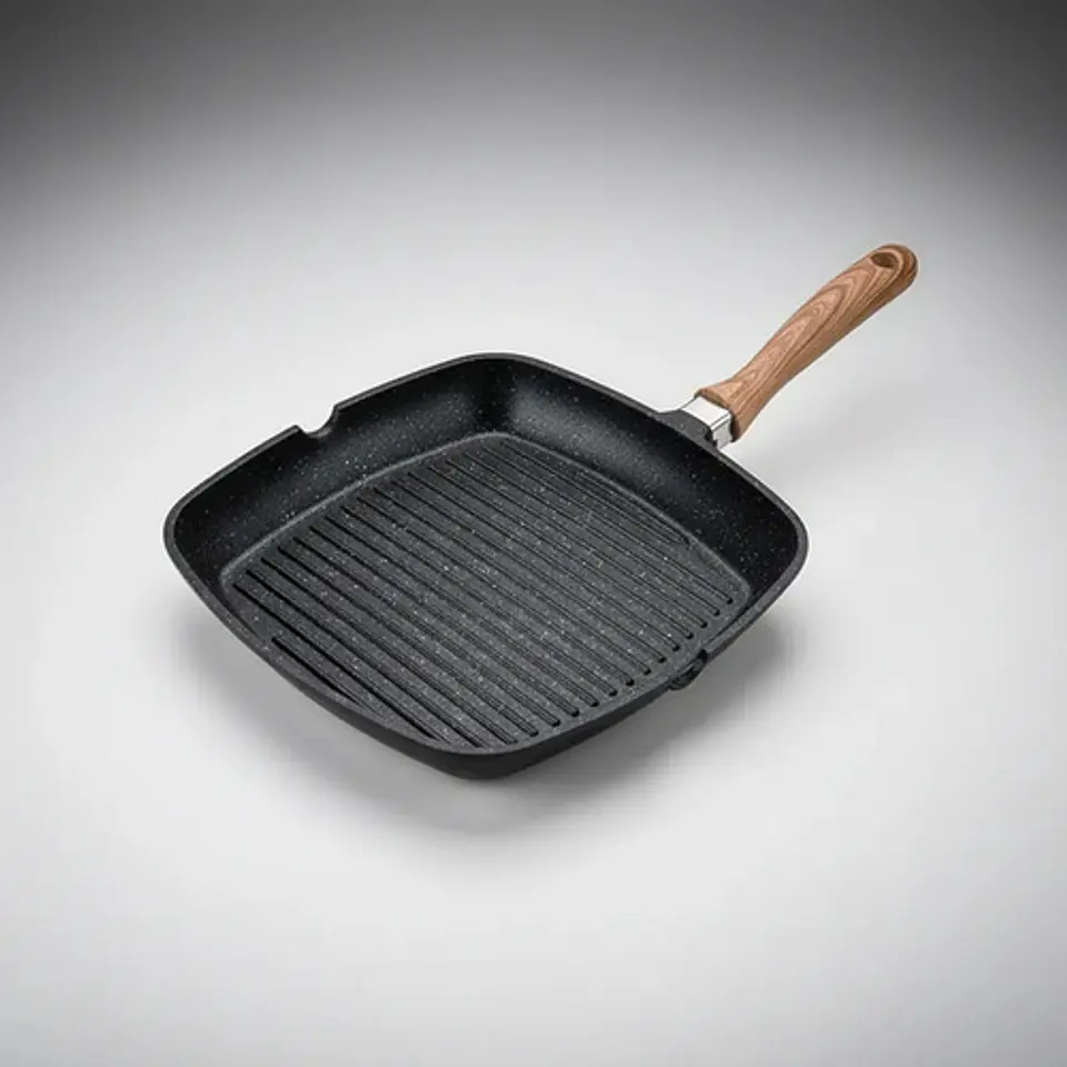 Sarten Grill Aluminio Fundido 28cm Th-ms28nm 5