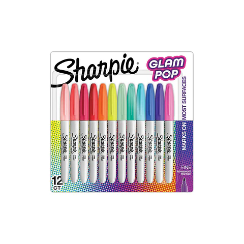 Set 12 Marcadores Sharpie Glam Pop.