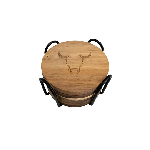 Set 6 Posavasos Madera Wayu