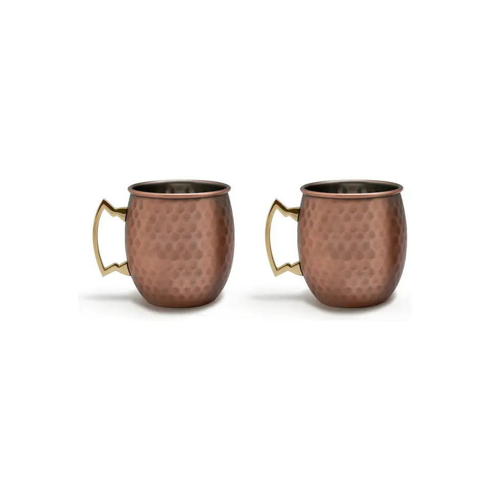Set 2 Mugs De Cobre Tragos Moscow Mule Mojito Bar Wayu 2