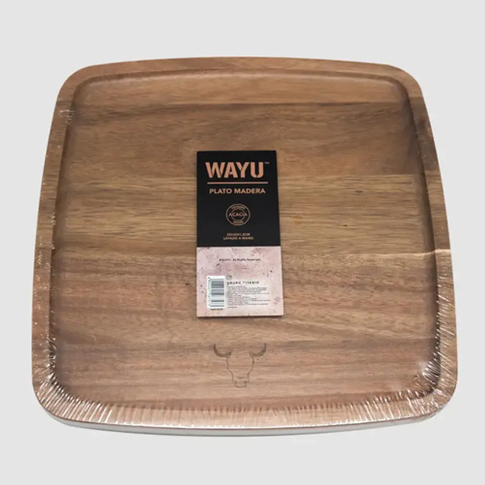 Plato Wayu Marrón Claro Liso 5