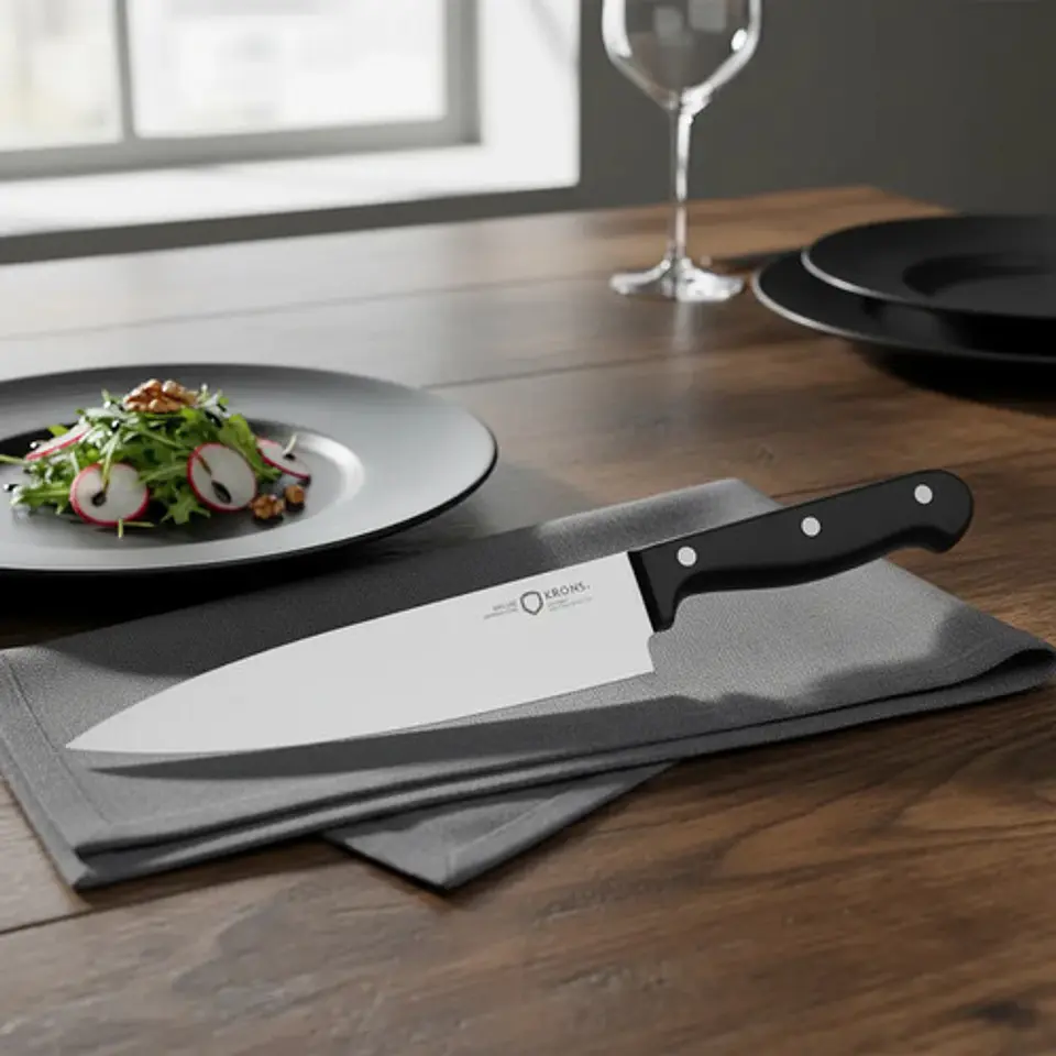 Cuchillo Santoku 18cm Krons Deluxe Acero Inoxidable Mango Ne 1
