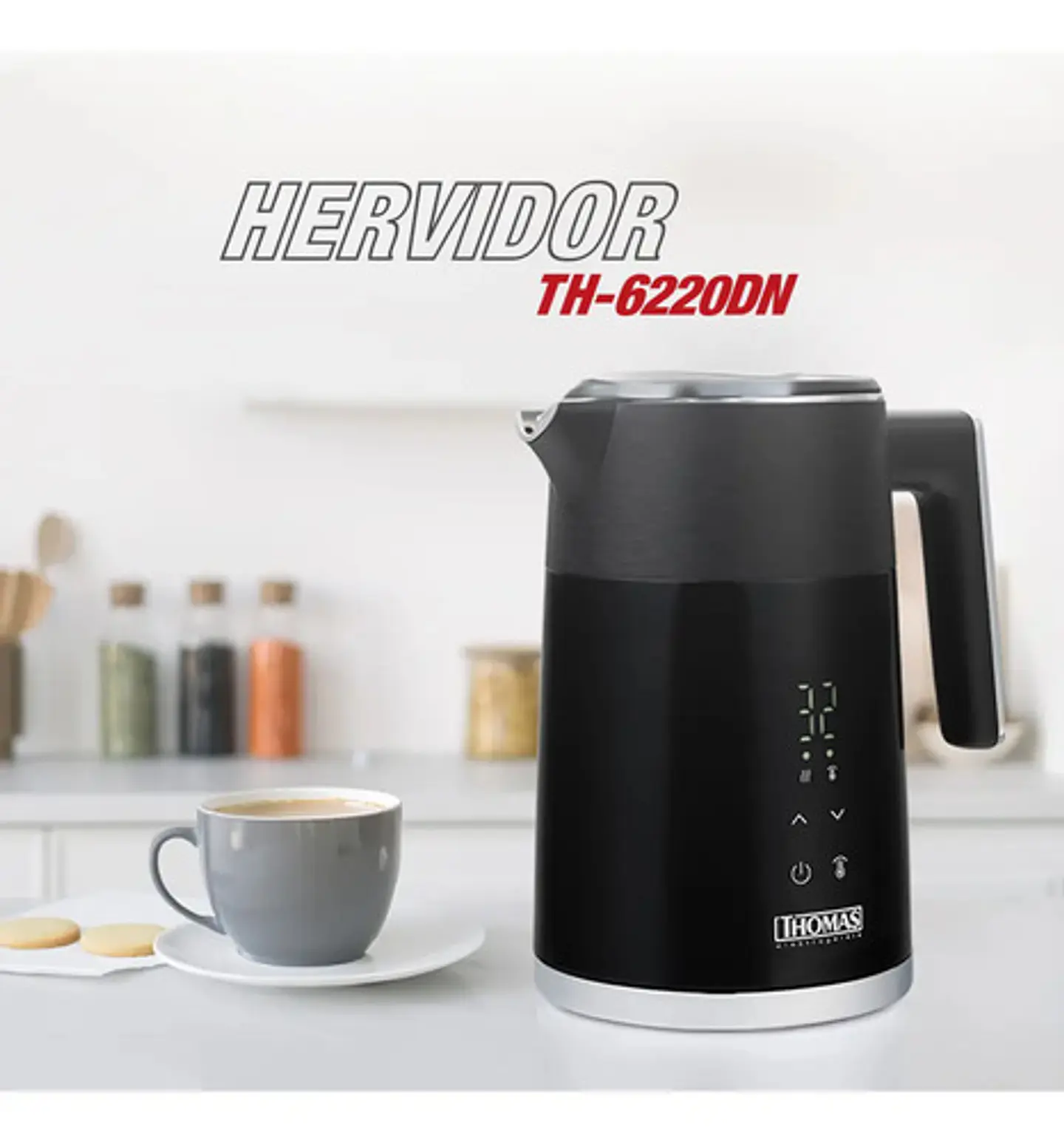 Hervidor Digital 1.5 Lts Th-6220dn Color Negro 2
