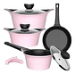 Batería Cocina Aluminio Fundido 7 Piezas Fortis Rosado Wolf - Miniatura 1