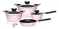 Batería Cocina Aluminio Fundido 7 Piezas Fortis Rosado Wolf - Miniatura 2