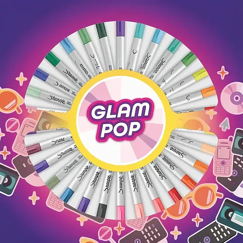 Marcador Sharpie Glam Pop 30 Colores Permanente