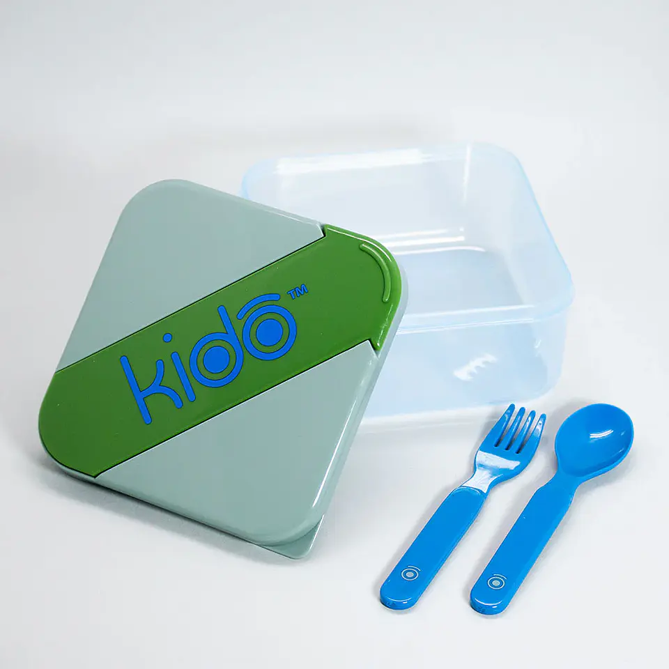 Hermético Kido Con Cubiertos 850ml Libre Bpa 8