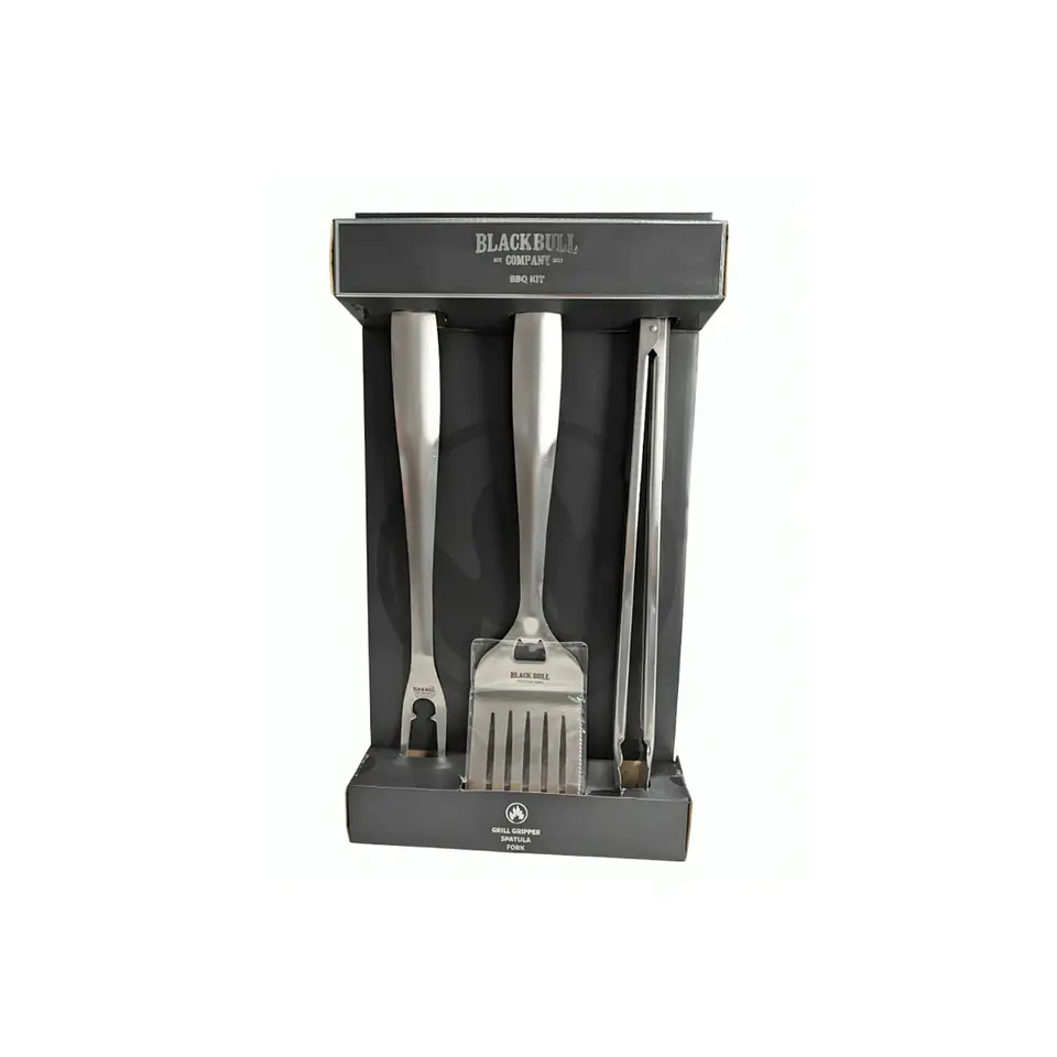 Pack 3 Piezas Asado Acero Black Bull Cocina Profesional 2