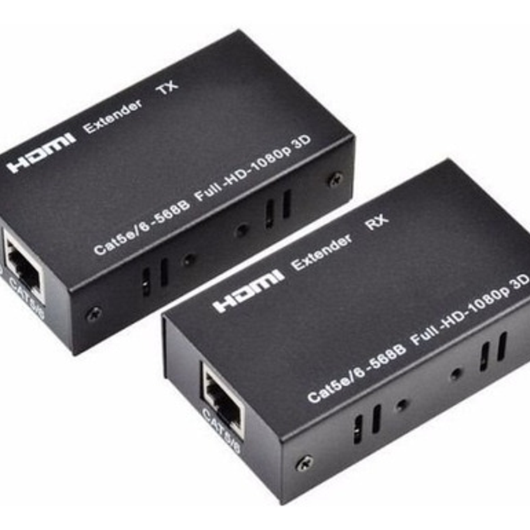 Hdmi Extender Full Hd 1080p Alargador 60m Rj45 Flexacomp 1