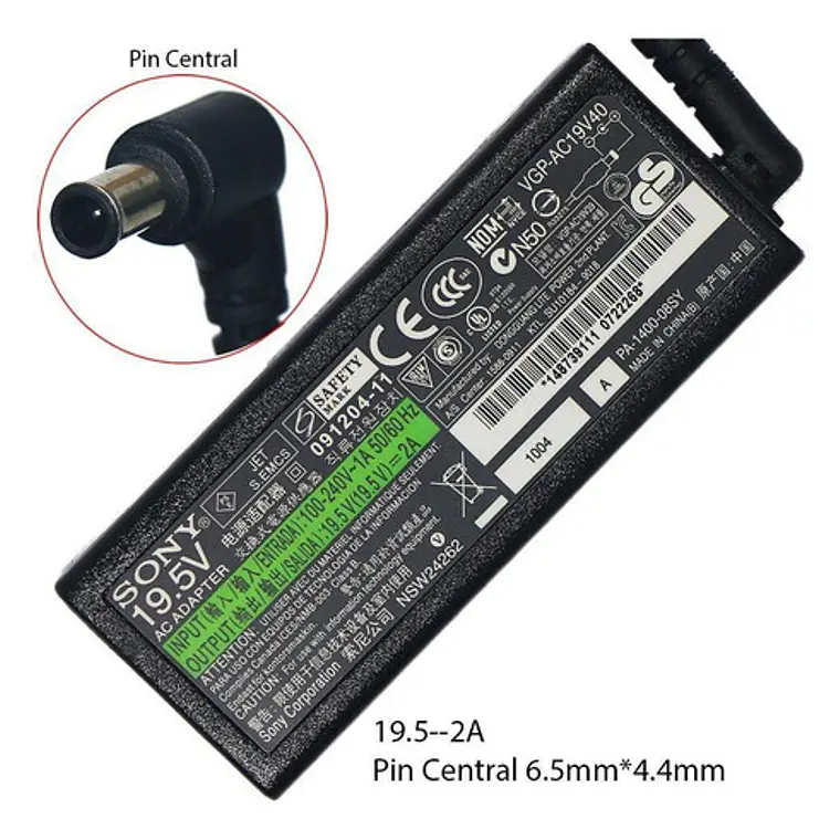 Cargador Sony 19.5v 2.0a 40w 1