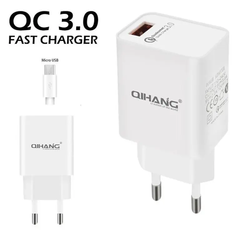Cargador Micro Usb De Carga Rapida 3.0 1