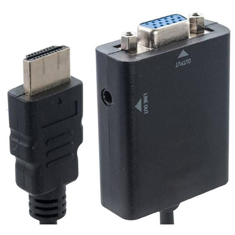 Cable Adaptador Hdmi A Vga Con Salida De Audio 1
