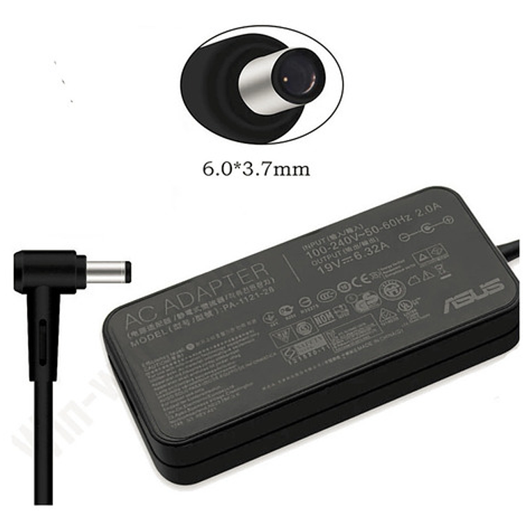 Cargador Asus Original 19v 6.32a 6.0x3.7mm 120w Pin Central  1
