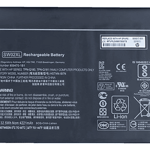 Bateria Original Hp X2 210 G2 10-p 2 Celdas Sw02xl