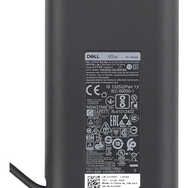Cargador Dell Original Tipo C (65w) 20v 3.25a  2