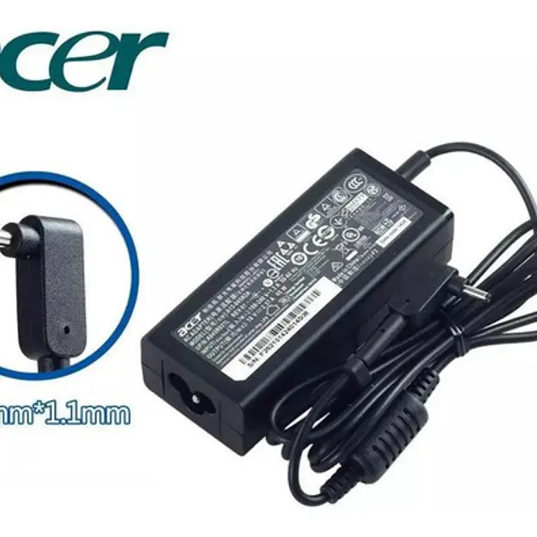 Cargador Acer 19v 2.37a 3.0x1.1mm 3