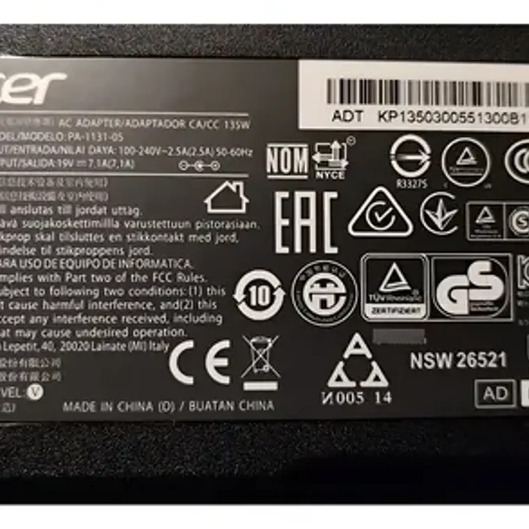 Cargador Para Acer Aspire Vx5-591g 1