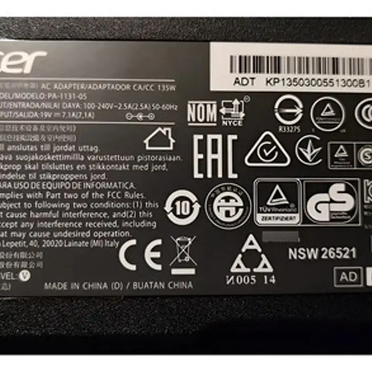 Cargador Para Acer Nitro 5 N18c3 1