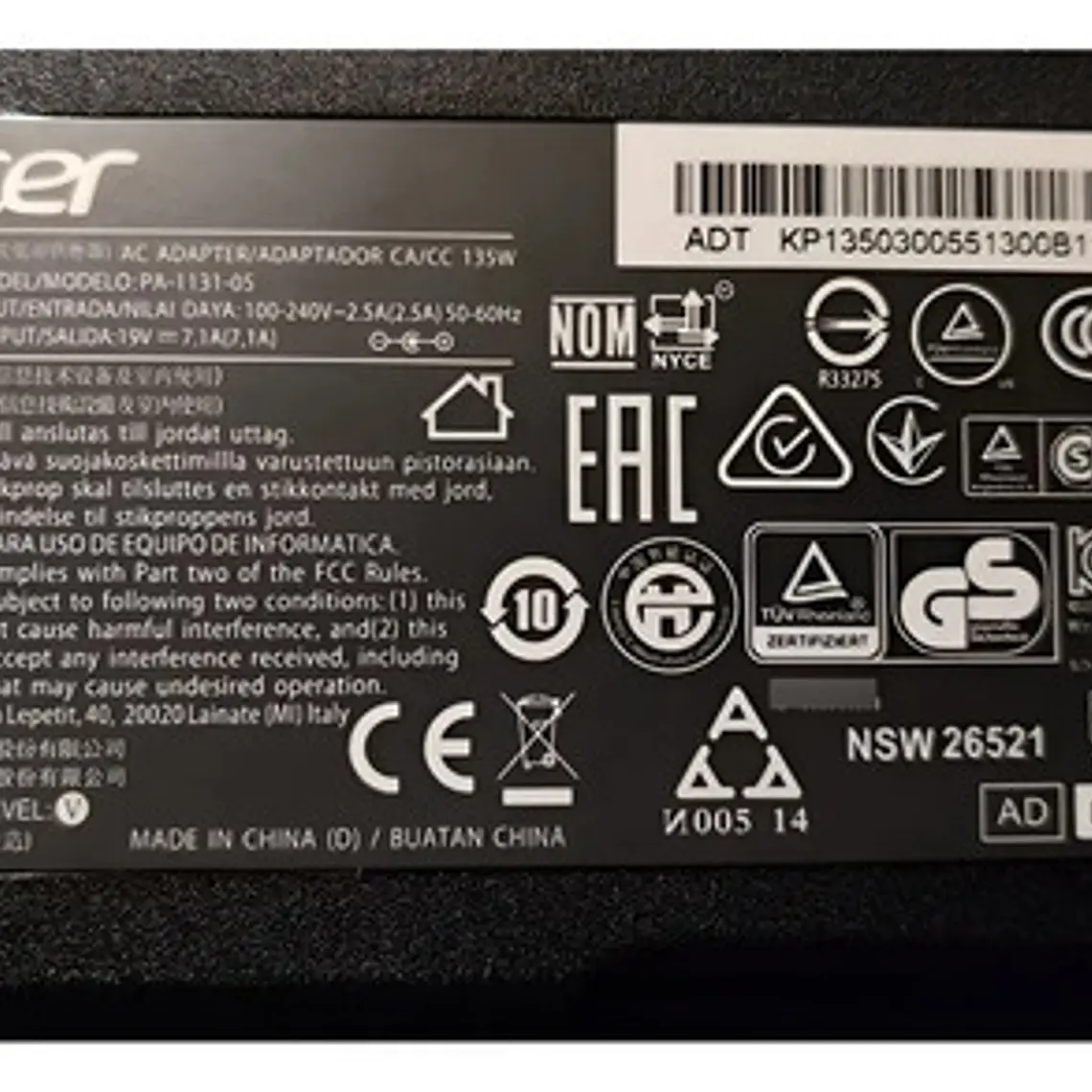 Cargador Para Acer Aspire L310 1