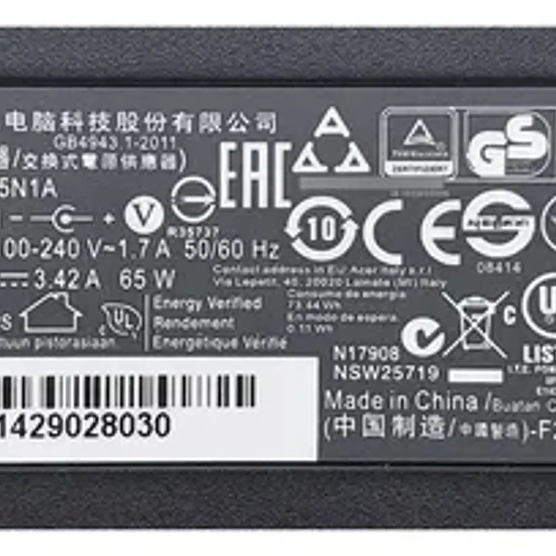 Cargador Para Acer A315-21-95kf-us 3
