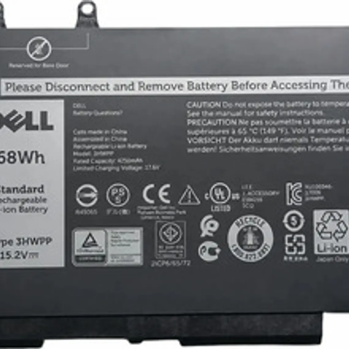 Bateria Para Dell Inspiron 17 7506 2-in-1 (black Únicamente) 1