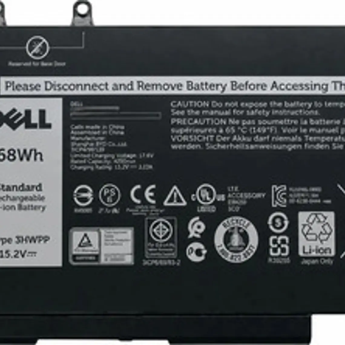 Bateria Para Dell Precision 3550 1
