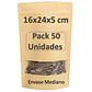 50 Bolsas Kraft 16x24x5 cm doypack Cierre Hermético - Miniatura 2