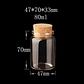 6 Frascos Vidrio Corcho 47x70 mm 80 ml - Miniatura 3