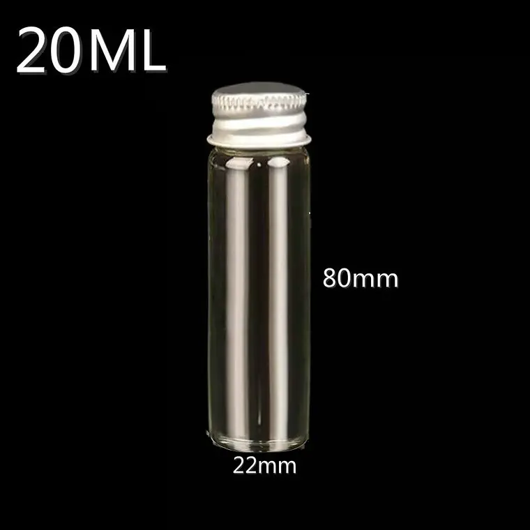 12 Frascos Vidrio 22x80 mm Tapa Rosca 20 ml 3