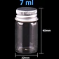 12 Frascos Vidrio 22x40 mm Tapa Rosca 7 ml - Miniatura 3