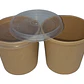 50 Potes Contenedores Kraft 12 Oz (350 Cc ) Con Tapa Pet - Miniatura 2