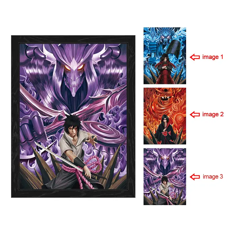 Poster 3d Lenticular 30x40cm Pvc Naruto 2 1