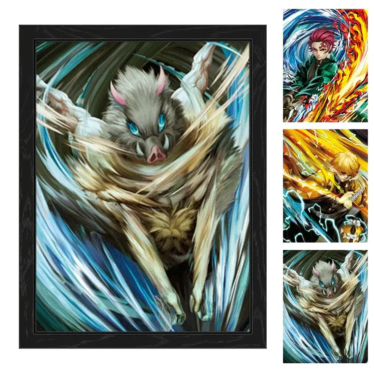 Poster 3d Lenticular 30x40cm Pvc Kimetsu No Yaiba 1 1