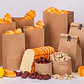 50 Bolsas Papel Kraft Con Base 18x11x32 Cm /1679 - Miniatura 4