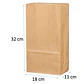 50 Bolsas Papel Kraft Con Base 18x11x32 Cm /1679 - Miniatura 2