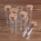 60 Frascos 22x50 mm 10 ml De Vidrio Liso Con Corcho - Miniatura 3