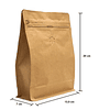 50 Bolsas 13x20x7 cm Kraft Con Aluminio Y Válvula 